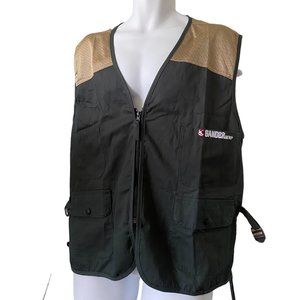 Mens Gander Mountain 4Pockets Hunting Fishing Vest Green Tan Mesh Lined Large